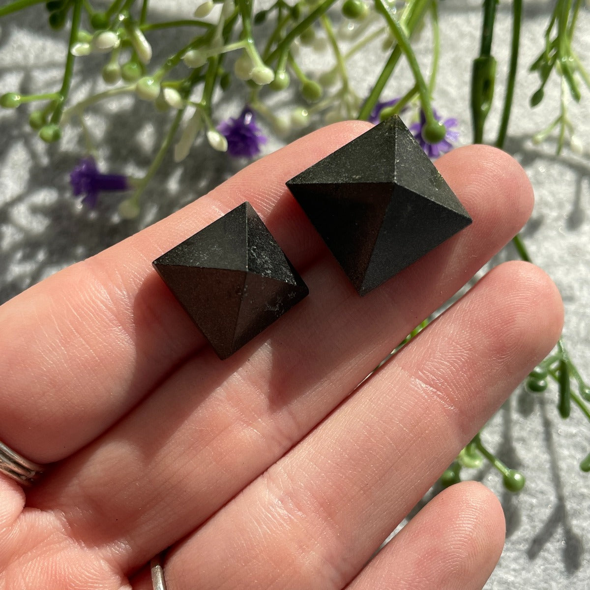 Black Tourmaline Mini Pyramid - 2pc Black Tourmaline Mini Pyramid - 2pc